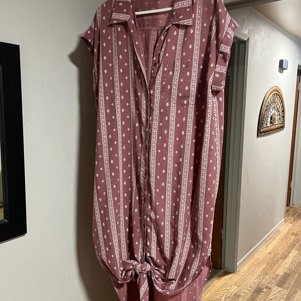 Women's Mauve Patterned Dress